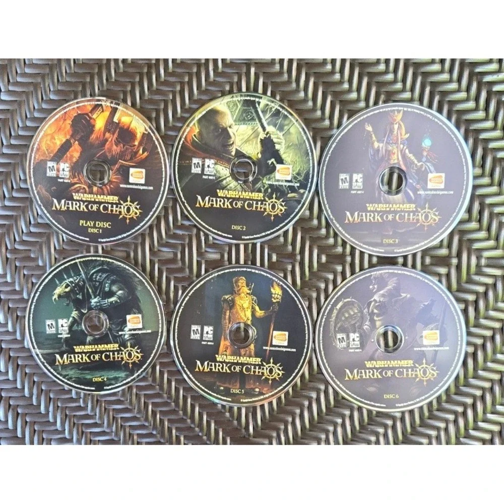 Warhammer Mark‎ of Chaos PC Game Complete CIB 6-Disc Set Bandai Namco 2006